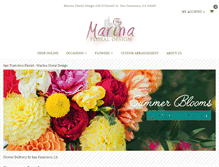Tablet Screenshot of marinafloraldesigns.com